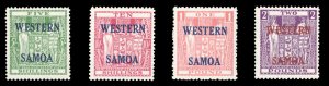 Samoa #216-219 Cat$140, 1955 set of four, never hinged