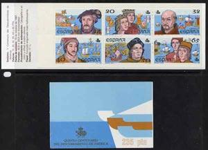 Booklet - Spain 1987 500th Anniversary of Discovery of Am...