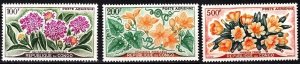 CONGO (Brazzaville) 1961 FLORA Plants: Flowers. Complete Airmail set, MNH