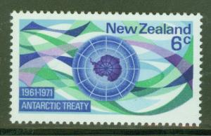 New Zealand Scott 476 MH* 1971 Map of Antarctica stamp