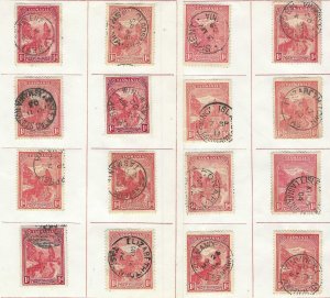 Tasmania #87,95,96,103?  1p Mount Wellington (U) 16 various cancellations