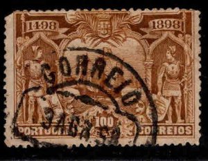 PORTUGAL Scott 153 Used 1898 Vasco da Gamma stamp upper left corner clipped