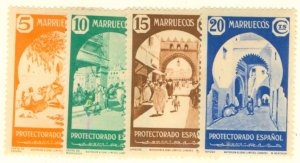 SPANISH MOROCCO 194-7 MH BIN $1.50