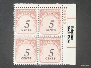 BOBPLATES #J93 Postage Due Plate Block MNH Dull DCV=$15 ~ See Details for #s/Pos