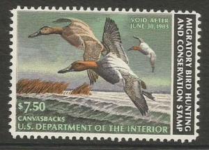 U.S. Scott #RW49 $7.50 Duck Stamp - Mint NH Single