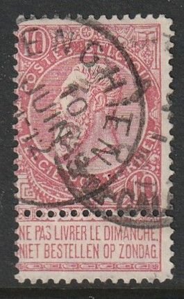 1900 Belgium - Sc 66 - used VF - 1 single - King Leopold II