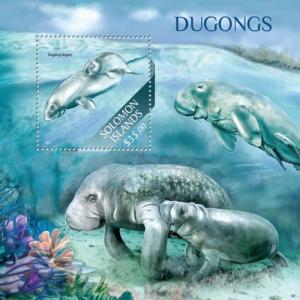 SOLOMON ISLANDS 2013 SHEET DUGONGS MARINE LIFE slm13502b