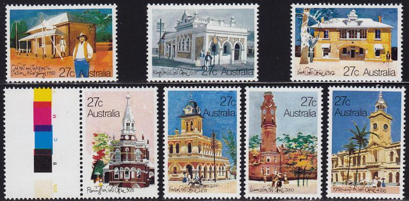 Australia - 1982 - Scott #832-38 - MNH - Post Offices