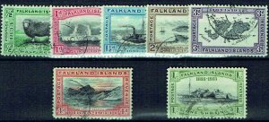 FALKLAND ISLANDS 1932 Centenary; Seven values ½d to 4d - 42109