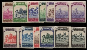 Spanish Colonies, Spanish Sahara #51-61, 1943 1c-10p, complete set (without S...