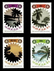 St. Lucia 1980 - Rotary International, 75 Years - Set of 4v - Scott 521-24 - MNH