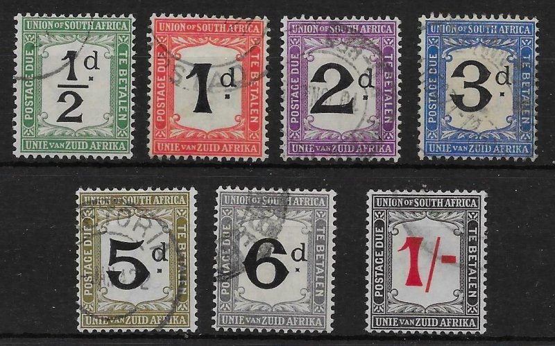 SOUTH AFRICA SGD1/7 1914-22 POSTAGE DUES FINE USED 