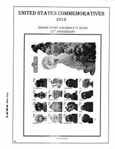 2019 US COMMEMORATIVE  ISSUES SUPPLEMENT – LAWA Album Pages