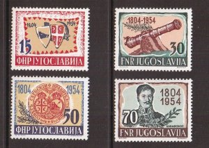 Yugoslavia   #411-414   MNH  1954  anniversary 1st  Serbian insurrection