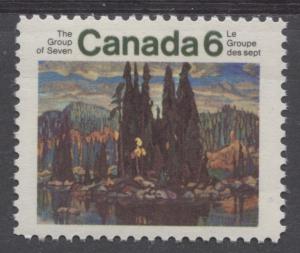 Canada #518 1970 6c Multicolored Grp Of Seven VF 75/80 NH HF Double Inscription