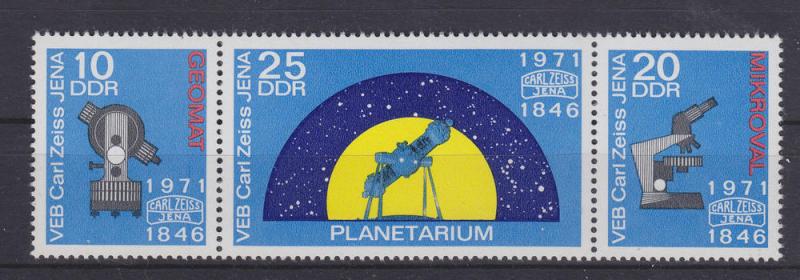 Germany DDR 1971 125th Anniv Carl Zeiss Jena Planetorium Sciences Space Stamps