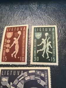 Lithuania Scott #B52-54 Mint Never Hinged 1939 Stamps