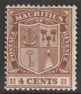 Mauritius Scott 167 - SG211, 1921 Arms 4c MH*