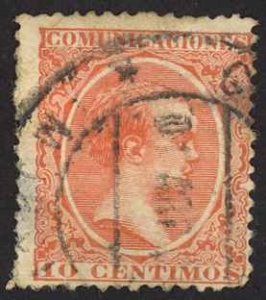 Spain Sc# 260 Used (b) 1899 10c red King Alfonso XIII