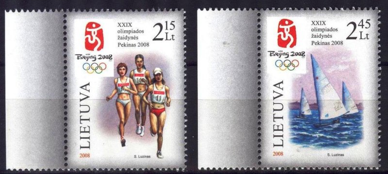 Lithuania 2008 Olympics Games Beijing Mi. 981/2 MNH