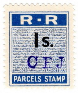 (I.B) Rhodesia Railways : Parcels Stamp 1/- (Chambishi)