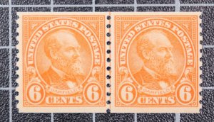 Scott 723 - 6 Cents Garfield - MNH - Joint Line Pair - SCV - $82.50