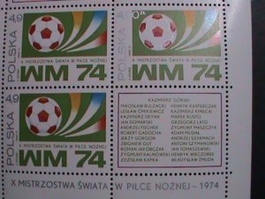 POLAND-1974-WORLD CUP SOCCER CHAMPIONSHIPS MNH S/S-VERY FINE-