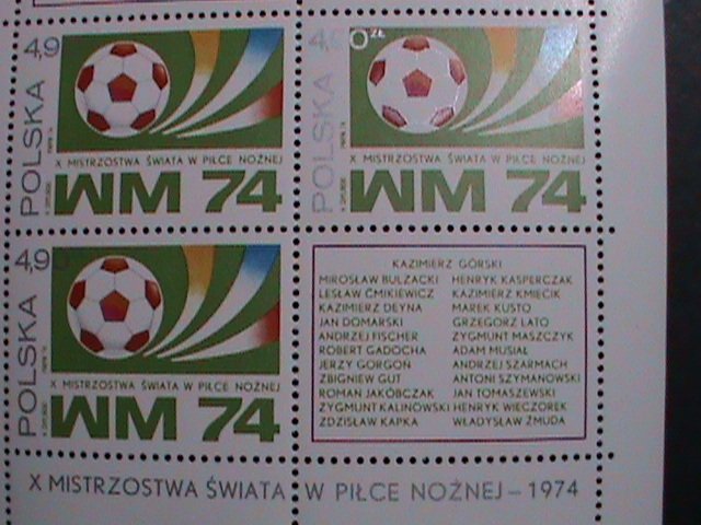 POLAND-1974-WORLD CUP SOCCER CHAMPIONSHIPS MNH S/S-VERY FINE-