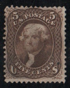 USA #76 VF mint, no gum, tiny tear, value is for a no gum stamp, rich color! ...