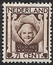NETHERLANDS 1924 Sc B7 Mint LH Charity / Child VF, BIN $3.00