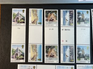 GUERNSEY # 283-302-MINT NEVER/HINGED--COMPLETE SET OF GUTTER PAIRS--1984-85