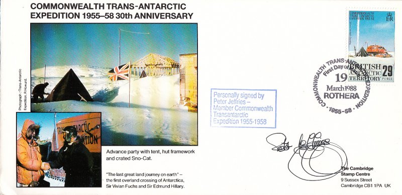 British Antarctic Territory FDC Sc 147 Signed Peter Jeffries Cachet Advance p...
