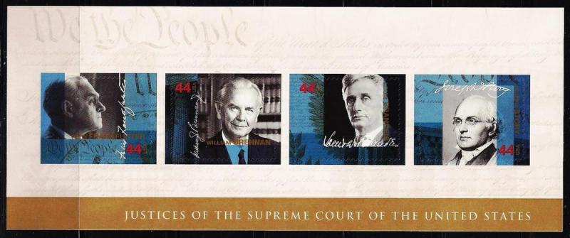 #4422 Supreme Court Justices S/Sheet of 4  - MNH