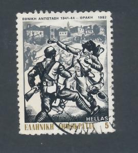 Greece 1982 Scott 1438 used - 5d, National resistance 