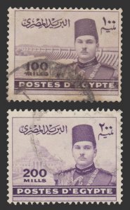 STAMP FROM EGYPT. SCOTT # 237 - 38. YEAR 1939 - 46. USED. # 2