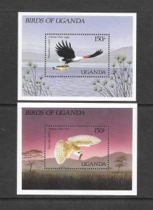 BIRDS - UGANDA #577-78  MNH