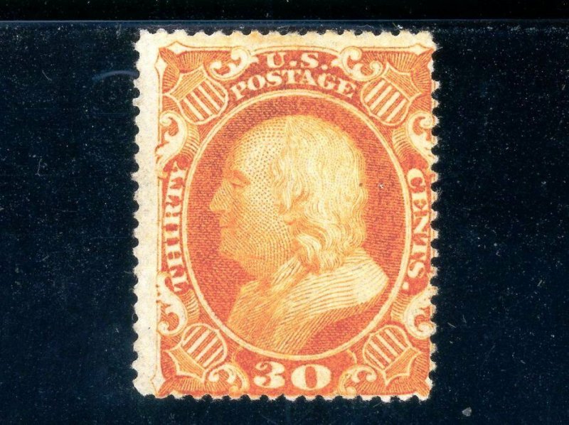 USAstamps Unused FVF US Serie of 1857 Franklin Scott 38 NG Very Scarce