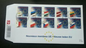 Belgium European Union 2004 Flag Nation Country Member (stamp FDC) self adhesive
