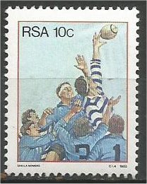 SOUTH AFRICA, 1983, MNH 10c,  Rugby Scott 618