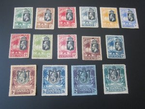 Gambia 1927 Sc 102-116 toning set MH