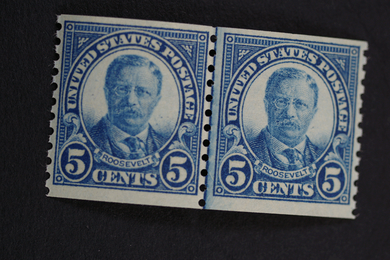 United States #602 Coil Line Pair MNH