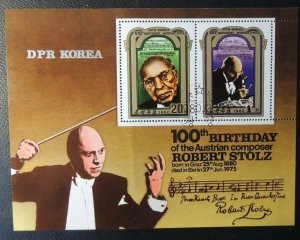 Korea 1980 MS 100th birth anniv Robert Stoltz used music composers classical 