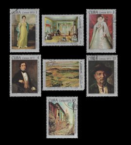 LATIN AMERICA STAMP SET 1973. SCOTT # 1816 - 22. USED. TOPIC: ART