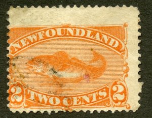 Newfoundland Scott 48 UHR - 1887 2c Codfish - SCV $9.50