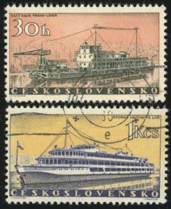 CZECHOSLOVAKIA 961, 963 VF/USED - 1960 Ships