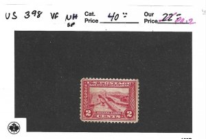 United States Scott 398 2-cent Pan-Pac perf 12 Mint NH Short Perf 2021 cv $40.00