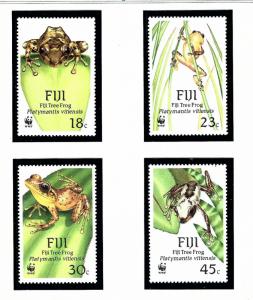 Fiji 591-94 MNH 1988 Tree Frogs
