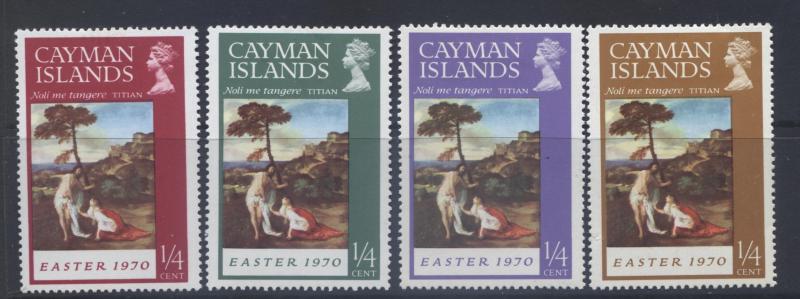 Cayman Islands - Scott 251-54- Christmas -1970 - MLH - Short Set 4 X 1/4c Stamp