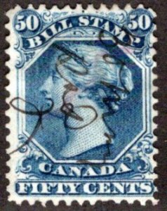 van Dam FB32b, 50c, perf 12 variety, Used, Canada, 1865 2nd Bill Issue Revenue