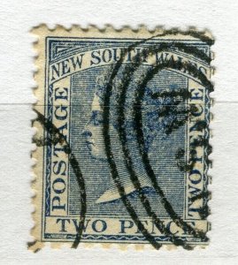 NEW SOUTH WALES; 1885-86 early classic QV issue fine used Shade of 2d. value